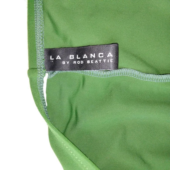 La Blanca Woven Braided Halter Green Swimwear Set - Picture 11 of 11